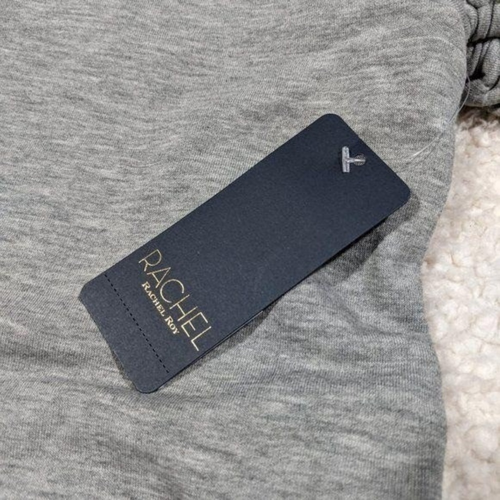 Rachel Roy Fleece Sweatshirt Women's‎ Size Small Ruched Drawstring Sleeve Casual - Picture 5 of 12